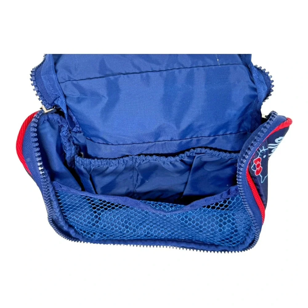Sanrio‎ Smiles Hello Kitty Navy Red Travel Organizer Hang Up Pouch Makeup Bag